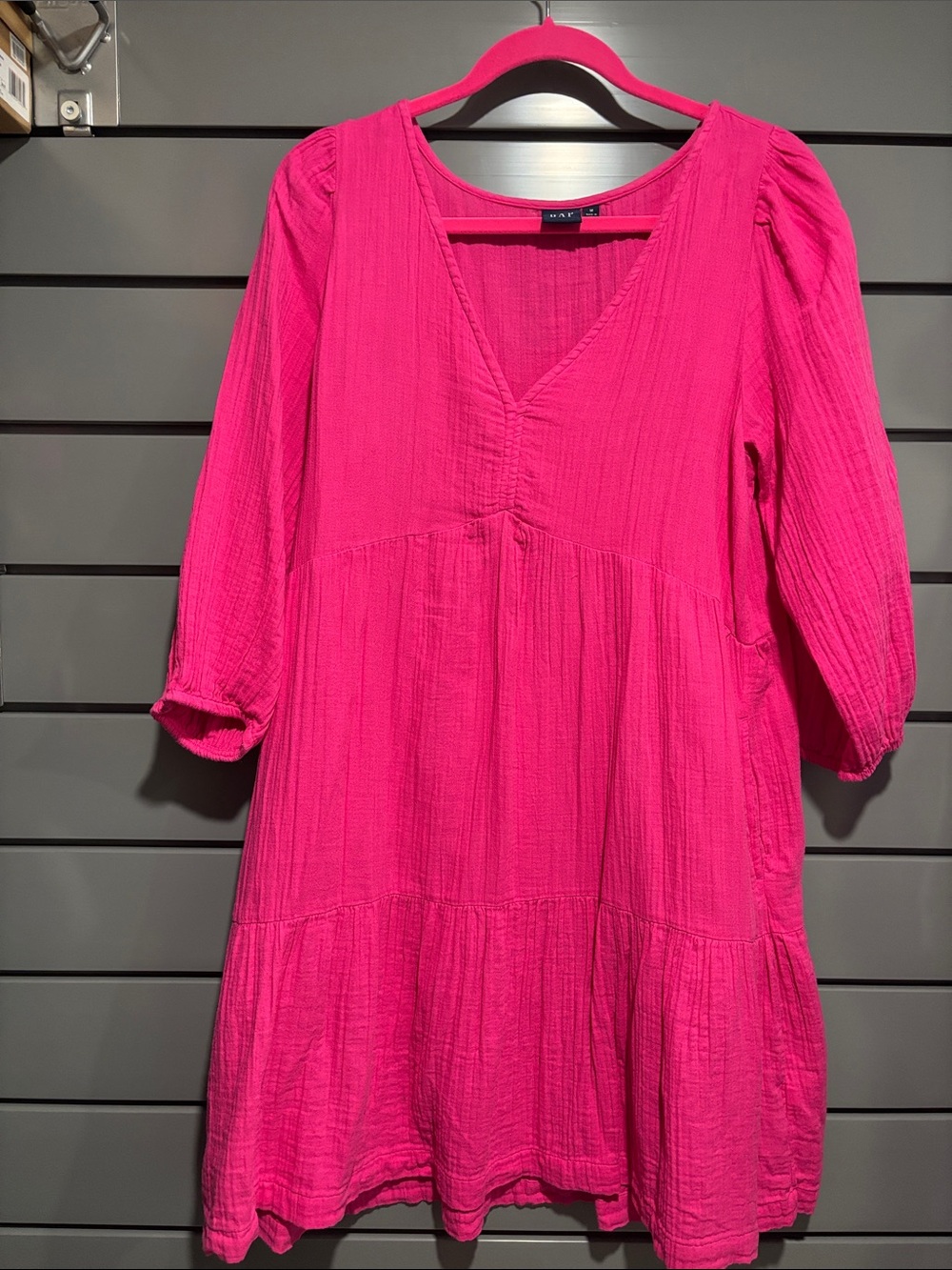 GAP Hot Pink Mid Sleeve Dress